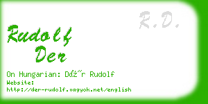 rudolf der business card